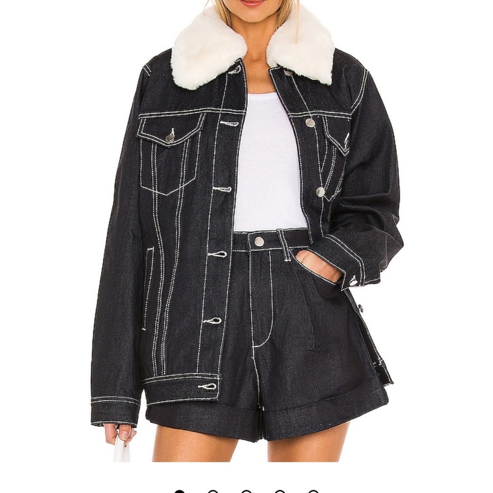 WeWoreWhat Boyfriend Jacket With Faux Fur